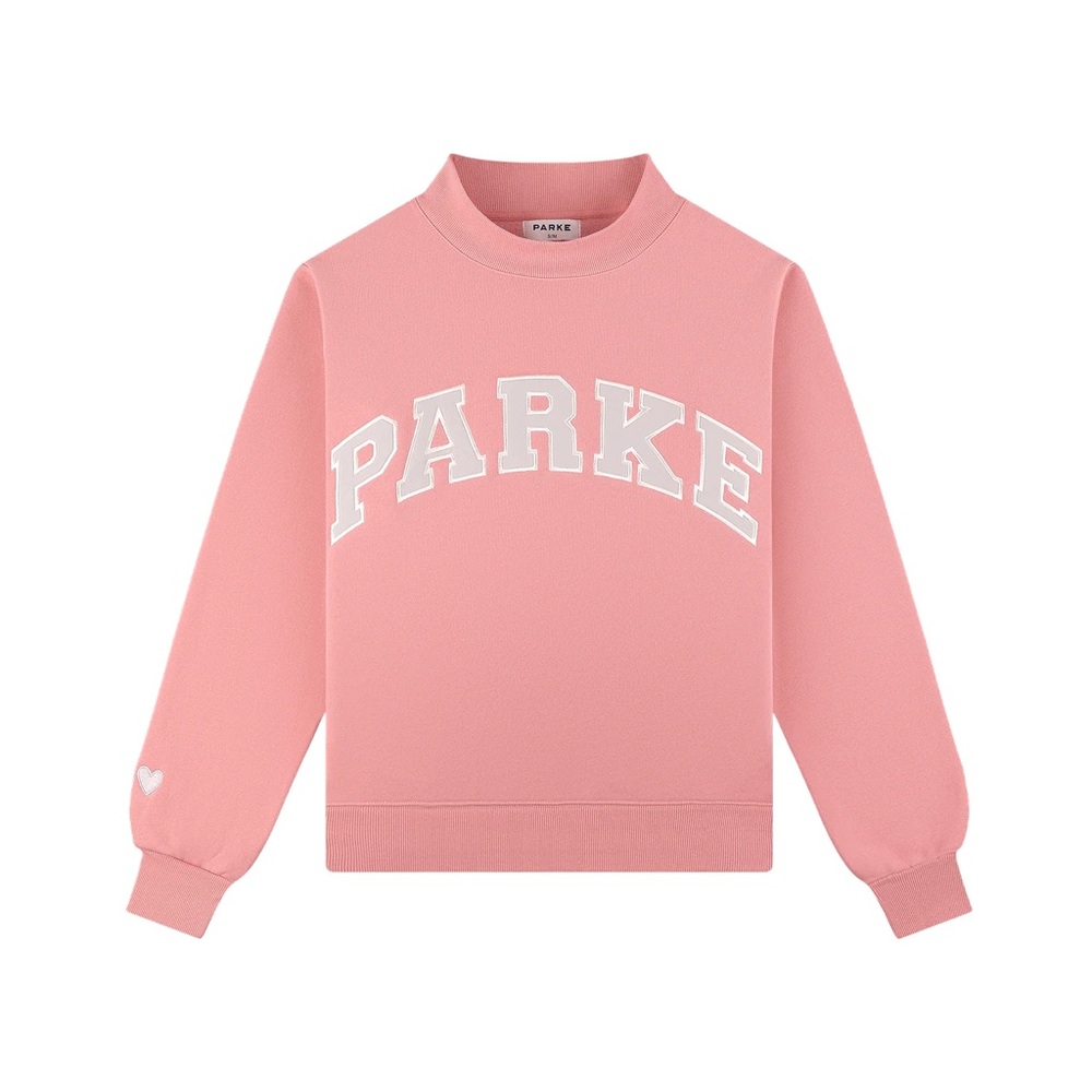 PARKE Women's Pink Mockneck Sweatshirt